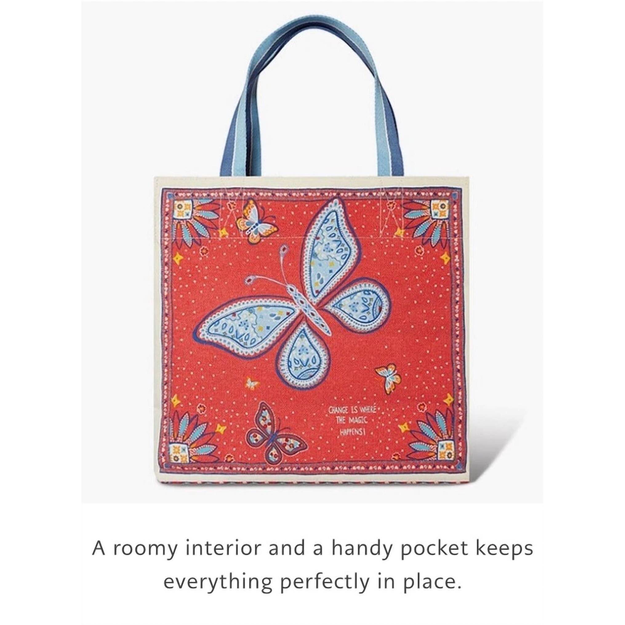 New Brighton Bandana Love Tote Bag In Red